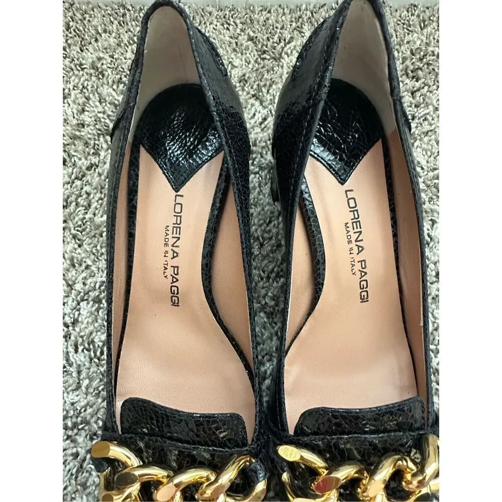 LORENA PAGGI HEEL CHAIN LOAFER Desert shoes Size 38 USA Size 7.5